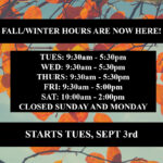 LGS FALL/WINTER HOURS BEGIN TUES, SEPT 3RD